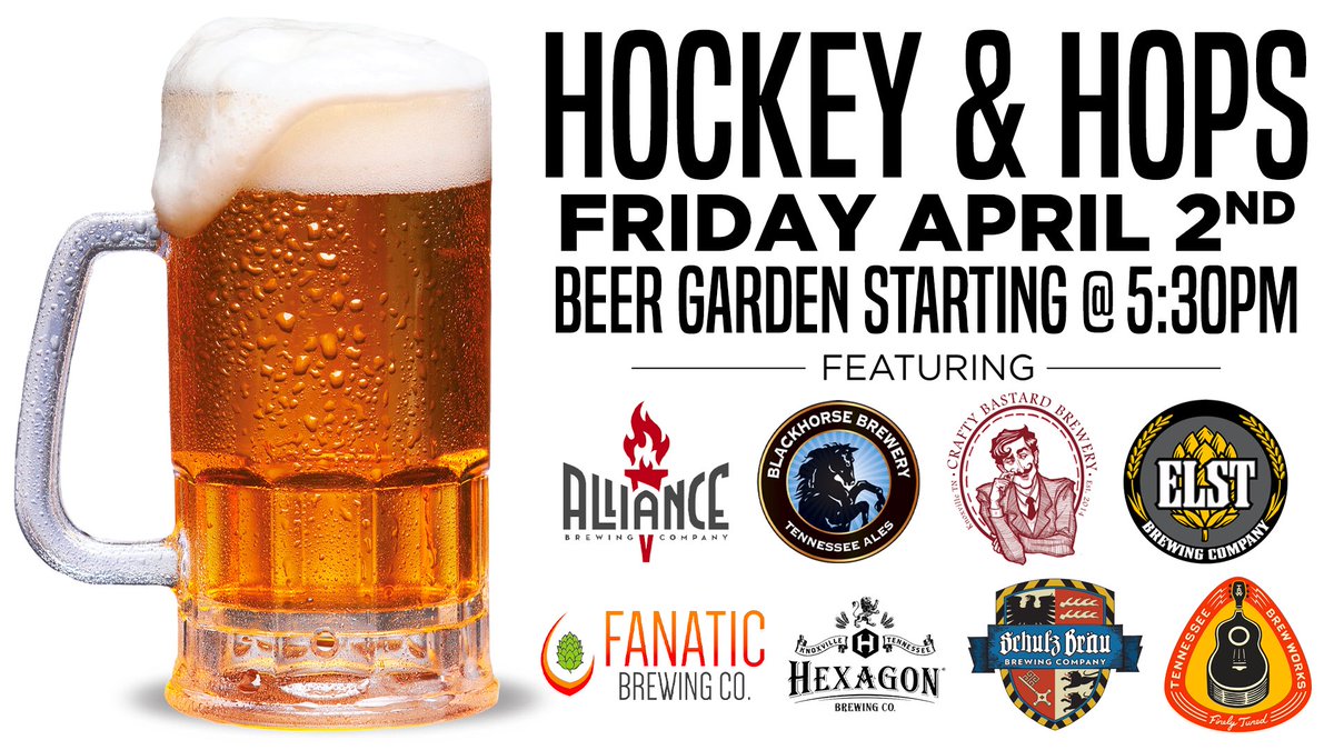 Last chance to get tickets to the mini-beer fest before the <a href="/icebears/">Knoxville Ice Bears</a> game tomorrow! 

fevo.com/edp/Hockey-and…