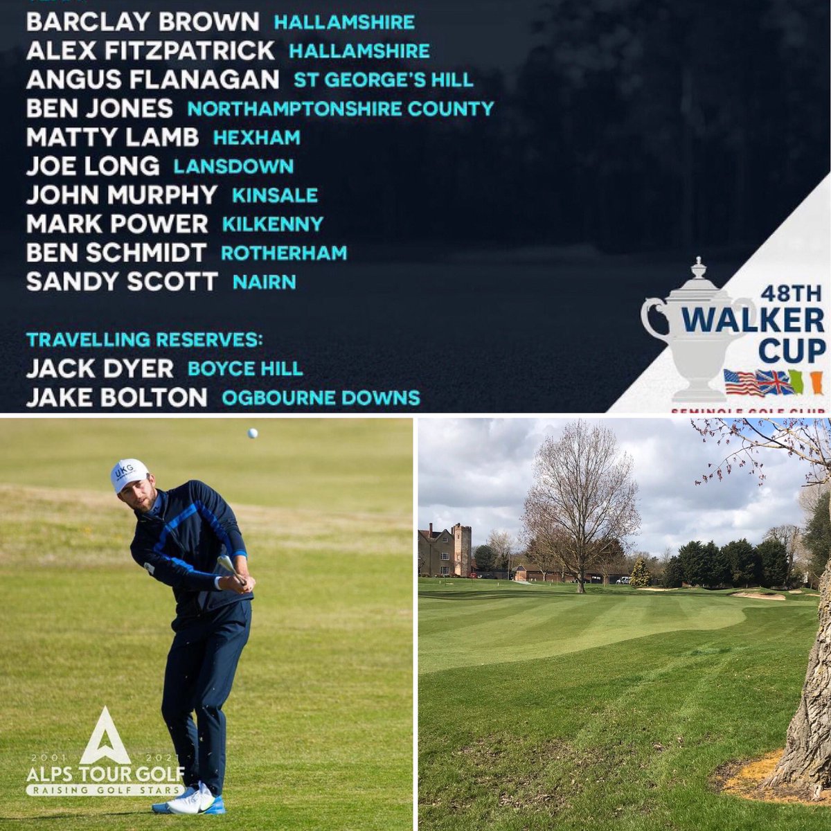 Great news over the last few days
1. We hit the fairways on Monday under a clear blue sky
2. Past member <a href="/JackDyer_/">Jack Dyer</a> got a deserved call up to the Walker Cup team, and
3. Current member  @bradleybawden96 took 5th spot in Leece Italy on the Alps Tour. 
Huge congrats to you both.