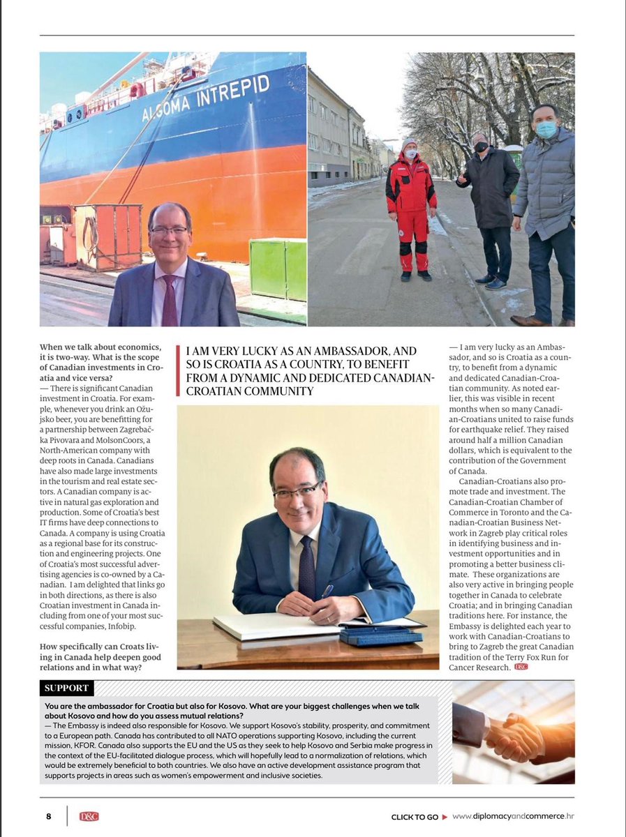 CroatChamber's tweet image. “We See the World the Same Way” by H.E Alan Bowman
croat.ca/we-see-the-wor…