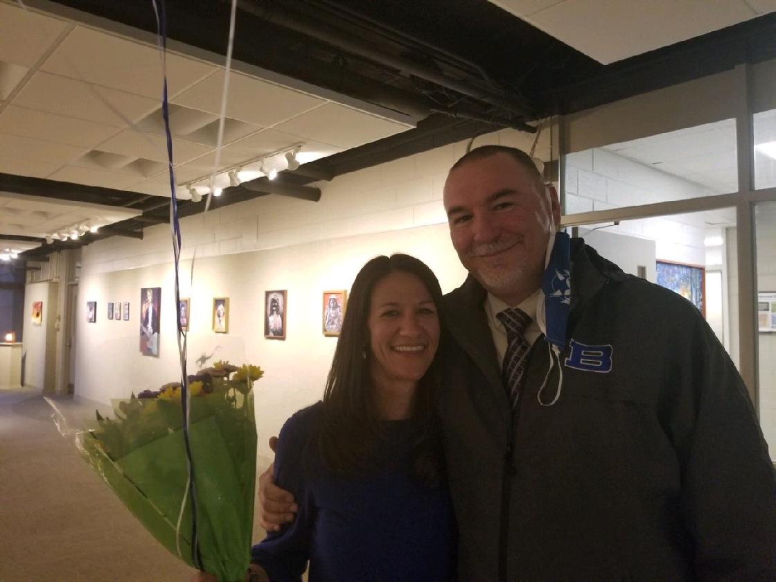 JeffJbailey's tweet photo. TCS Digital Learning/ Media Specialist of the year!  Congrats Kat!  Always proud!  #brevardmiddleschool #tcsyes @KathrynMBailey https://t.co/YDOKRKB2dM