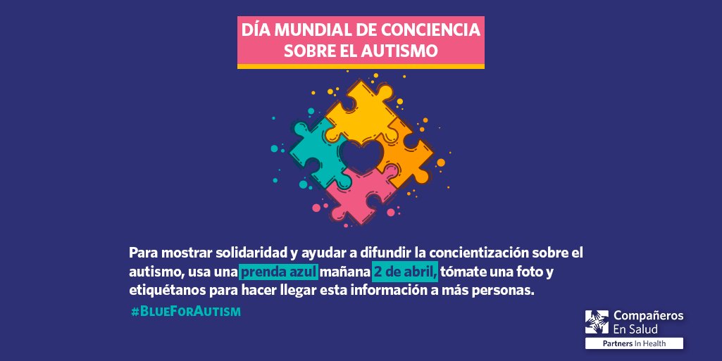 CES_Mexico's tweet photo. Mañana es el “Día Mundial de Conciencia sobre el Autismo”. Para difundir información sobre esta condición, utiliza una prenda de color azul en este día. ¡Etiquétanos en tus fotos para seguir brindando conciencia a la población!
#BlueForAutism #DíaMundialDelAutismo https://t.co/83Urk2T8EU