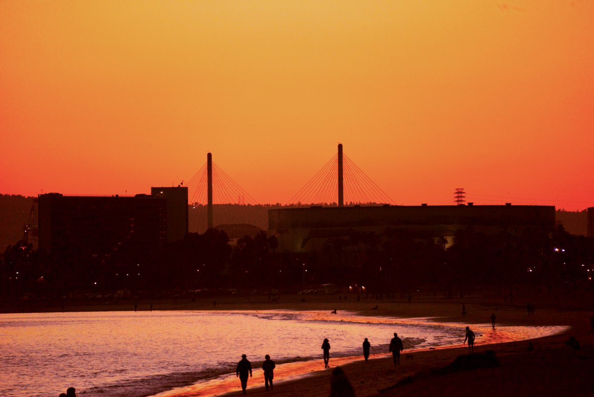 Check out that fiery sunset captured with the bridge towering over Long Beach! Southern California’s “postcard perfect” bridge. Thanks to Instagram user scottjprusko for today’s #FanPhotoFeature.