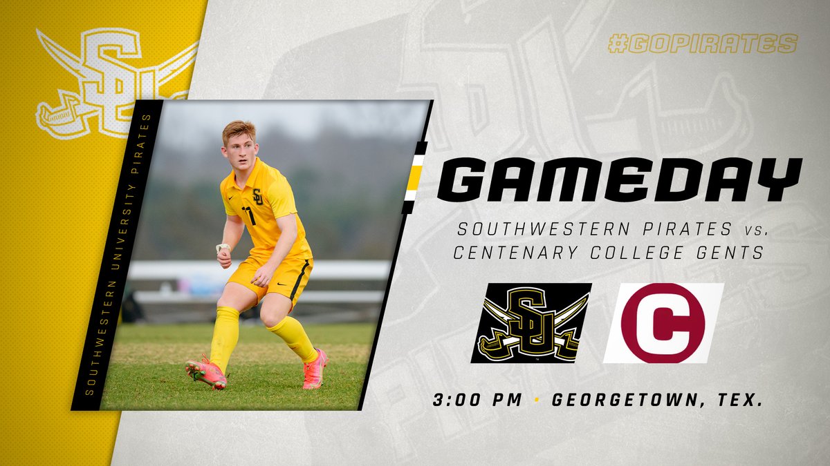 SUPirates's tweet photo. #GAMEDAY | @SUPiratesMSOC
🆚 @GoCentenary
⏰ 3:00 PM
📍 Georgetown, Texas  
📺📊 https://t.co/o8j9yur8dj https://t.co/RSz9jFQfo3