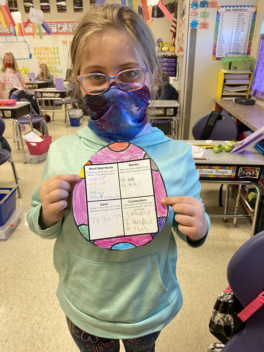 MissGentzler1's tweet image. The students did an “egg-cellent” job completing the activities in their eggs they found! Happy Easter! #reCONNECTnycsd
