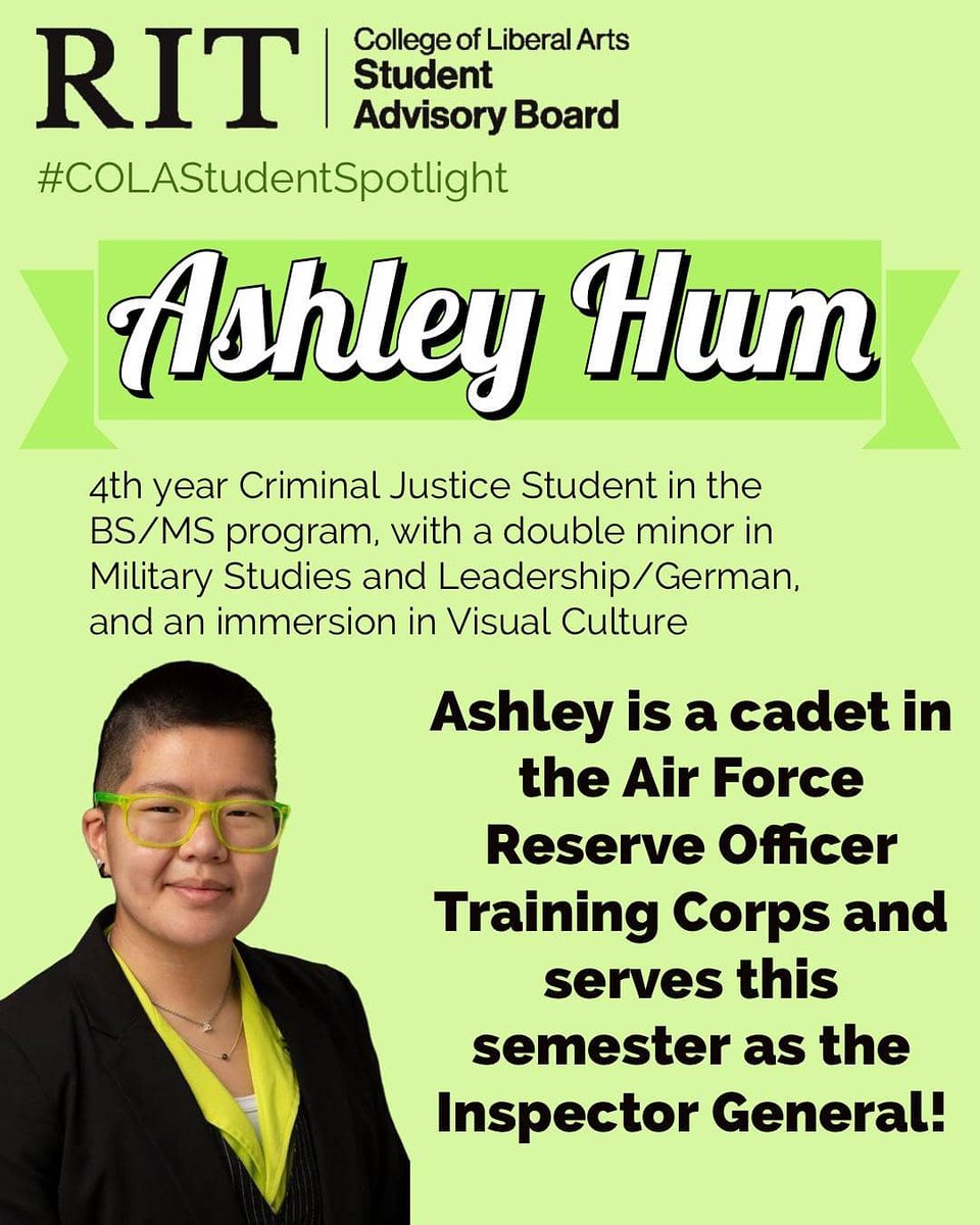 rit_cola_sab's tweet photo. #COLAStudentSpotlight is featuring Ashley Hum this week! #AirForce #CrochetCreatures https://t.co/YSwTBSt6OJ