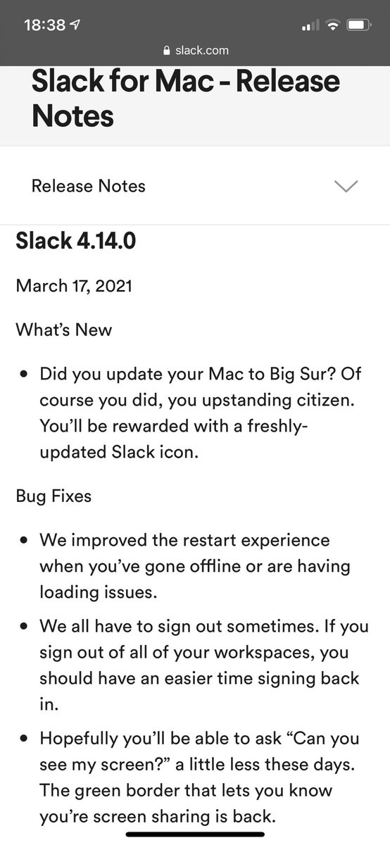 abentley's tweet photo. @kevinclark Yes! 🙌🏼 Though I had to download the update manually and it kicked me out of all my workspaces. Worth it though 😂 https://t.co/GPM8KBXPyu
