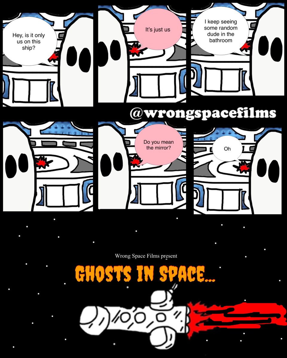 zbudgetdirector's tweet photo. What happens when two #ghosts wake up on a broken down spaceship? You get #GhostsInSpace, a new #webcomic presented by @WrongSpaceFilms and written/drawn by me. New #comicstrips every Wednesday.
Like & RT 😊 Here’s issue 1:
@WebComicNetwork @cjzisi @halciber @WebComicConnect https://t.co/sOd7OJ8UoE