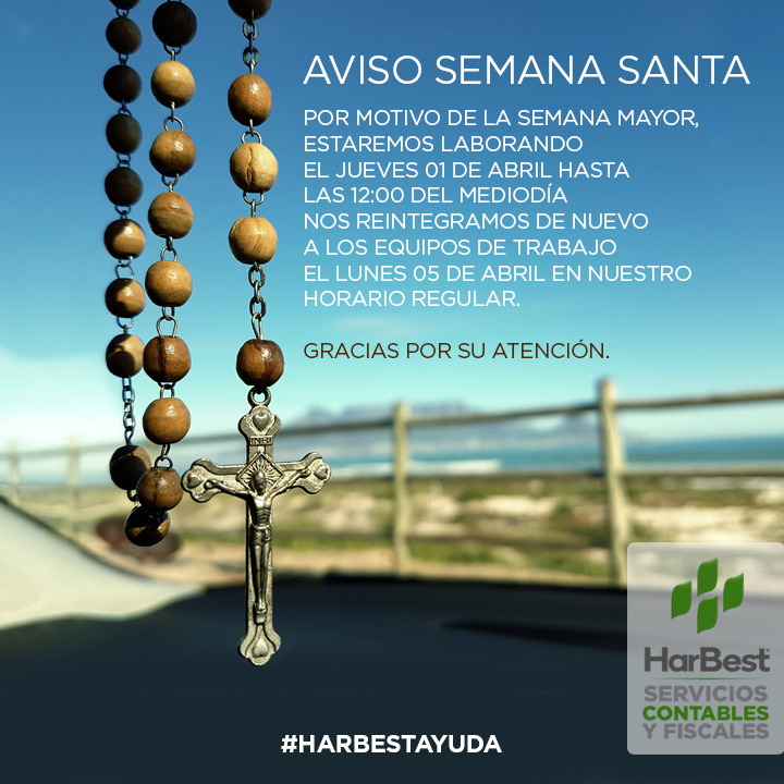 Harbestrd's tweet photo. AVISO #SemanaSantaRD
Laboramos jueves 01 de abril hasta las 12 del mediodía
y nos reintegramos lunes 05 de abril.

Gracias por su atención.

#HarbestAyuda

Consúltanos 809 565 3222 📲
#Servicios #Contables #Fiscales
info@harbest.net 
#Cuidalostuyos más que nunca. 🏡 https://t.co/46B7rIdfZY