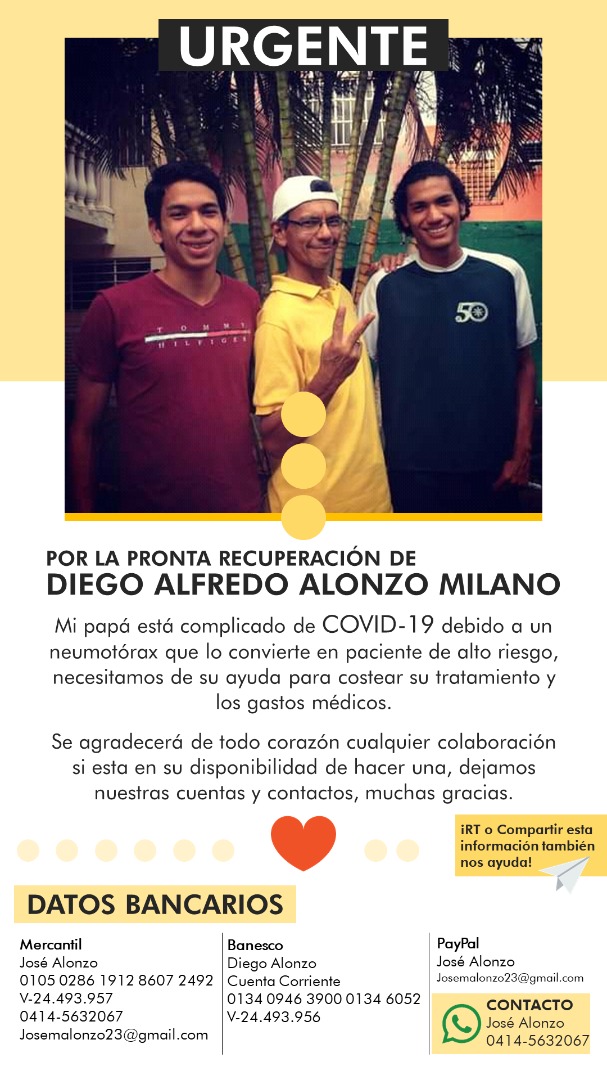 Josema__23's tweet photo. Mi papá esta estable en casa, afortunadamente no ha sido necesario internarlo, sin embargo el alto costo de su tratamiento nos pone en la necesidad de pedir la colaboración de cualquier persona, un RT ayuda muchísimo. Muchas gracias a todos.

@bostonrex https://t.co/JRHDAI8l5y