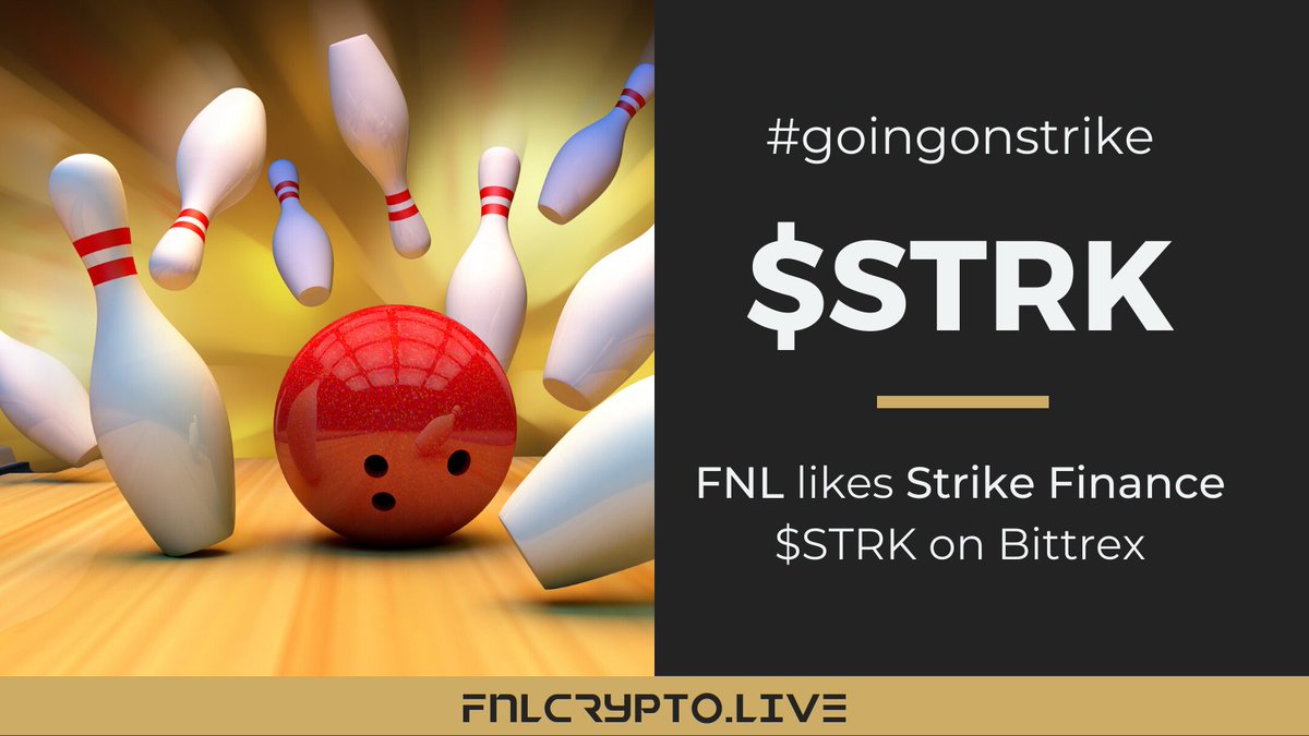 fnlcrypto's tweet photo. $STRK Finance🆙❎👁️#goingonstrike Be sure to $JST $FIL this $ONE somewhere you $KEEP safe! https://t.co/xsZC8nYBUk