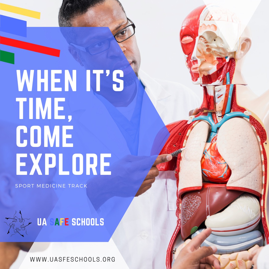 uaSAFEschool's tweet photo. Choose from three areas of focus to align with your career ambition.  #scholarathlete #sportmedicine #morethananathlete #urbanachievers https://t.co/rpwjMN3HcR