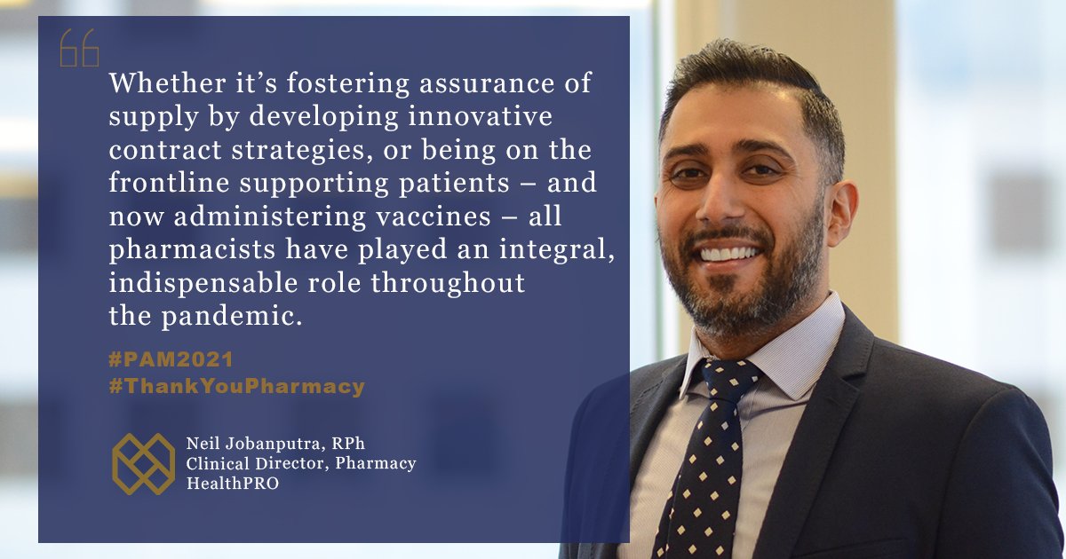 To wrap up #PharmacyAppreciationMonth, we’re sharing insights from HealthPRO’s own Neil Jobanputra. 

In addition to supporting HealthPRO’s members as a Pharmacy Clinical Director, Neil is also an active community pharmacist in #YorkRegion.