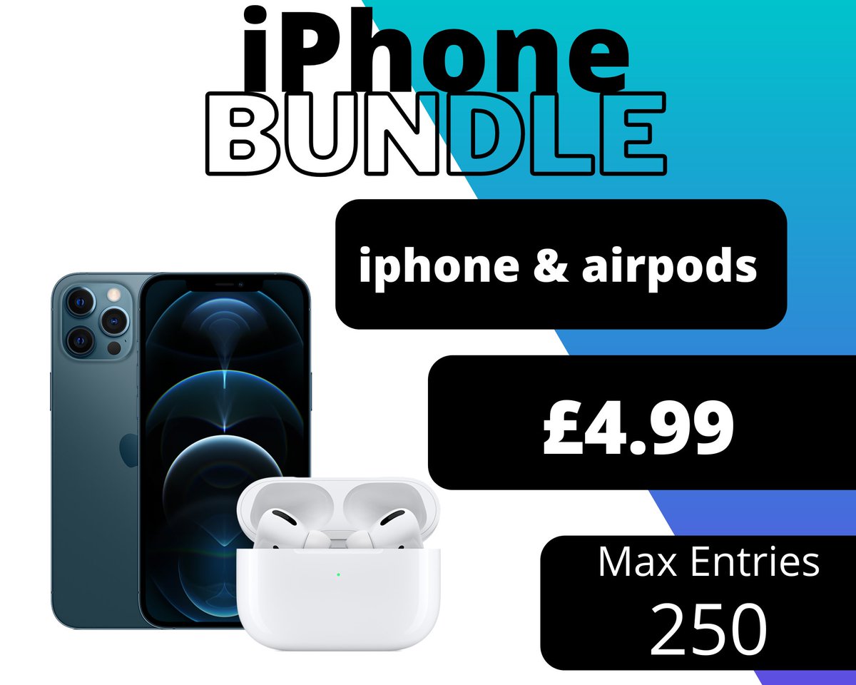 Thewinnersclub4's tweet photo. 👀 LIVE NOW 🤙
💥 Brilliant odds 💥
😱£4.99😱

Up for grabs we have 2 fantastic bundle offers !!!

BUNDLE 1:  iPhone 12 + Airpods

BUNDLE 2:  Samsung s21 + Active watch.

To get your ticket click the link below.
https://t.co/qt0J5nhkZc

#win #Competition #raffle #car https://t.co/qNPvNIvTdk