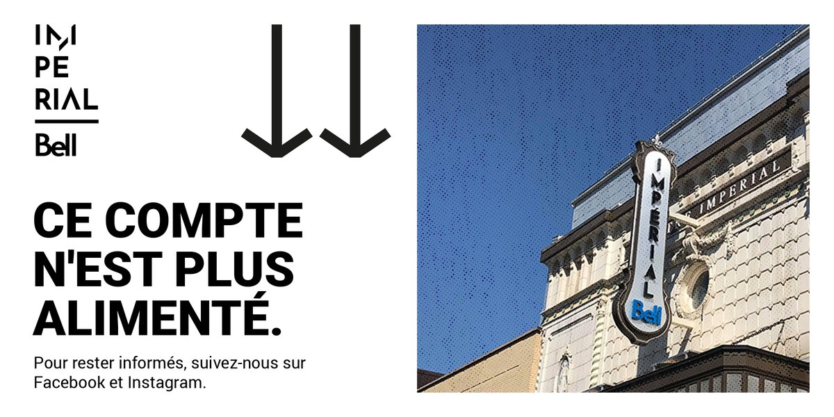 Abonnez-vous à nos différents comptes sur les réseaux sociaux pour rester informés et connaître toutes nos nouvelles!
Facebook : facebook.com/imperialqc
Instagram : instagram.com/imperialbellqc/