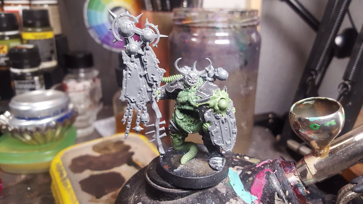 PsynapsisW's tweet photo. YA EN DIRECTO en;
https://t.co/imQls7jJxZ
Pintamos este #stormcast mejorado a portaestandarte de #Nurgle
☣Creéis que cuela para #darkzo ??? https://t.co/F6CdFrfppP