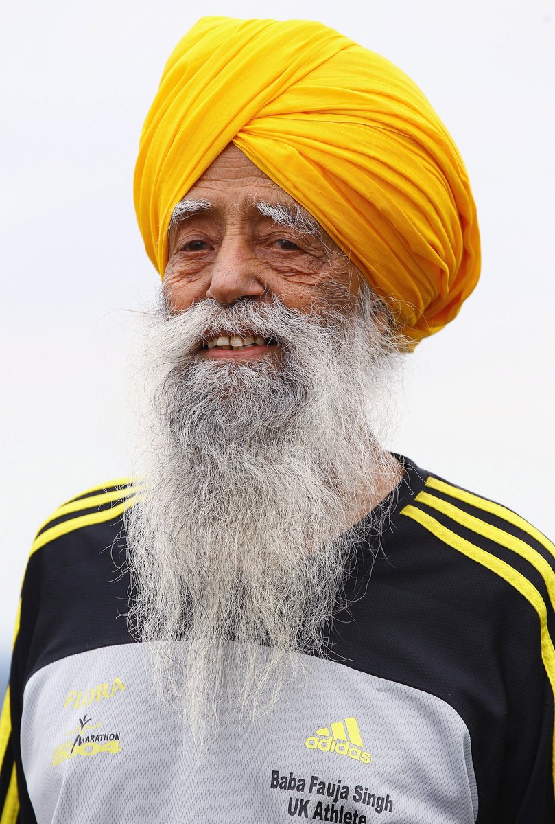 Simran Jeet Singh on Twitter: "In a year of incredible struggle, here's a  story of resilience that I hope brings some joy to you. 10 years ago, Fauja  Singh became the first
