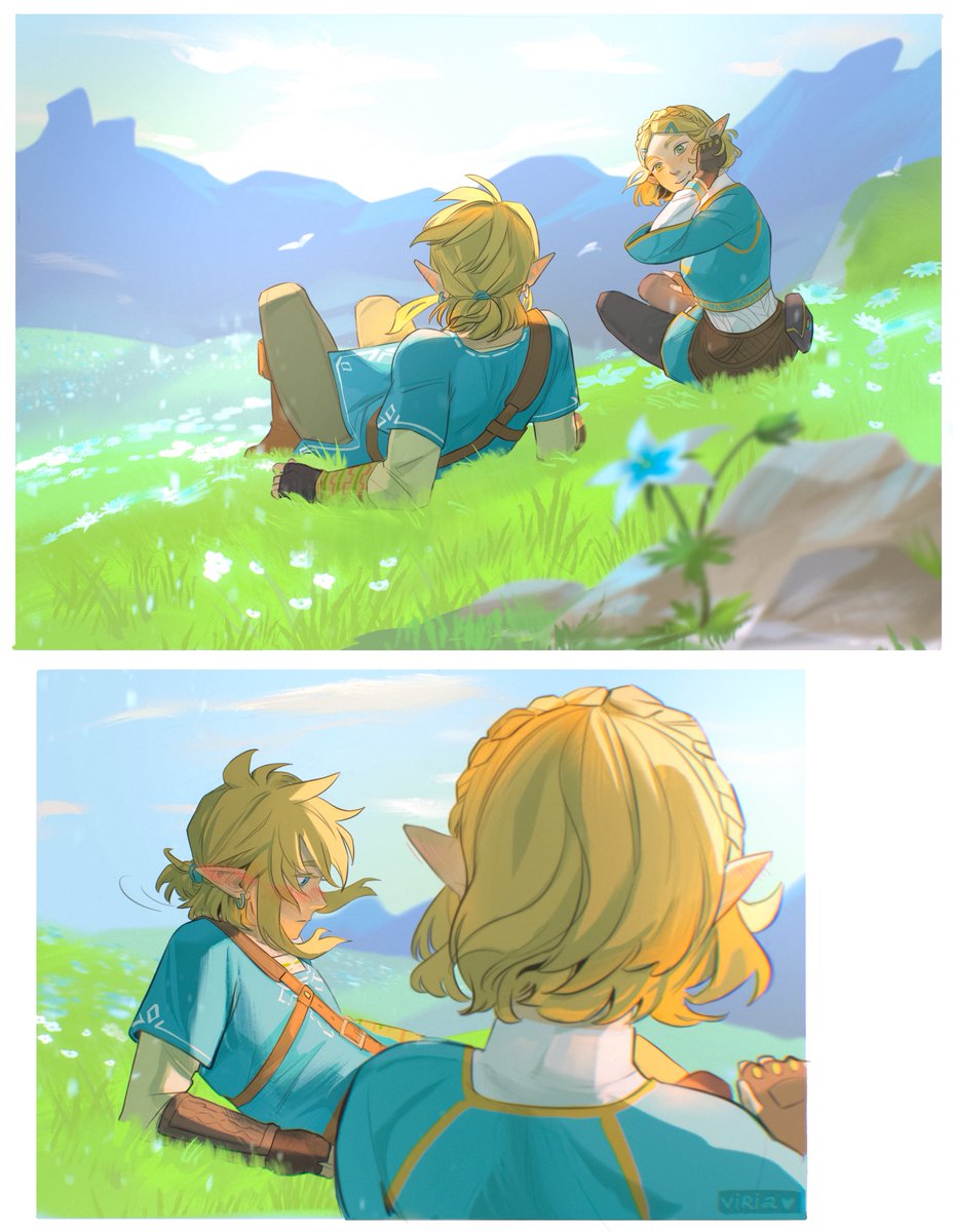 viria13's tweet photo. nothing quite gets me like two characters pining over each other for a 100 years🙏

#botw #zelink #zelda #link #breathofthewild #loz #art https://t.co/wQrjqiC6Ne