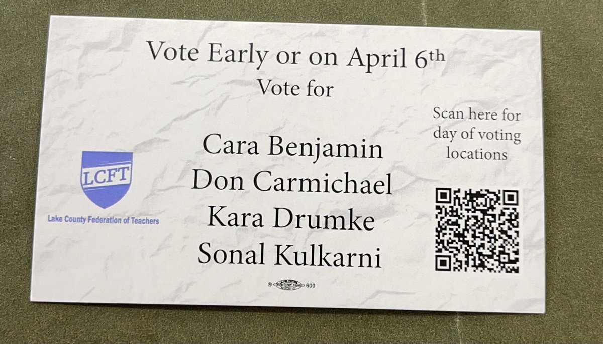 Final countdown here folks! Remind your friends and neighbors to vote! And remind them of the candidates who will support all our students at both schools as well as build a positive future!