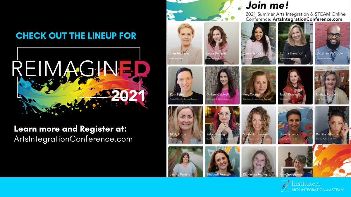 Summer 2021 #ArtsIntegration &amp; STEAM #OnlineConference is now OPEN for super early bird registration. Snag a ticket for $75 now through April 30. 

Come for incredible keynotes, inspiring sessions, &amp; 10 PD hours! Lifetime access included.

#TeacherTwitter #ArtsEd #ArtsEducation