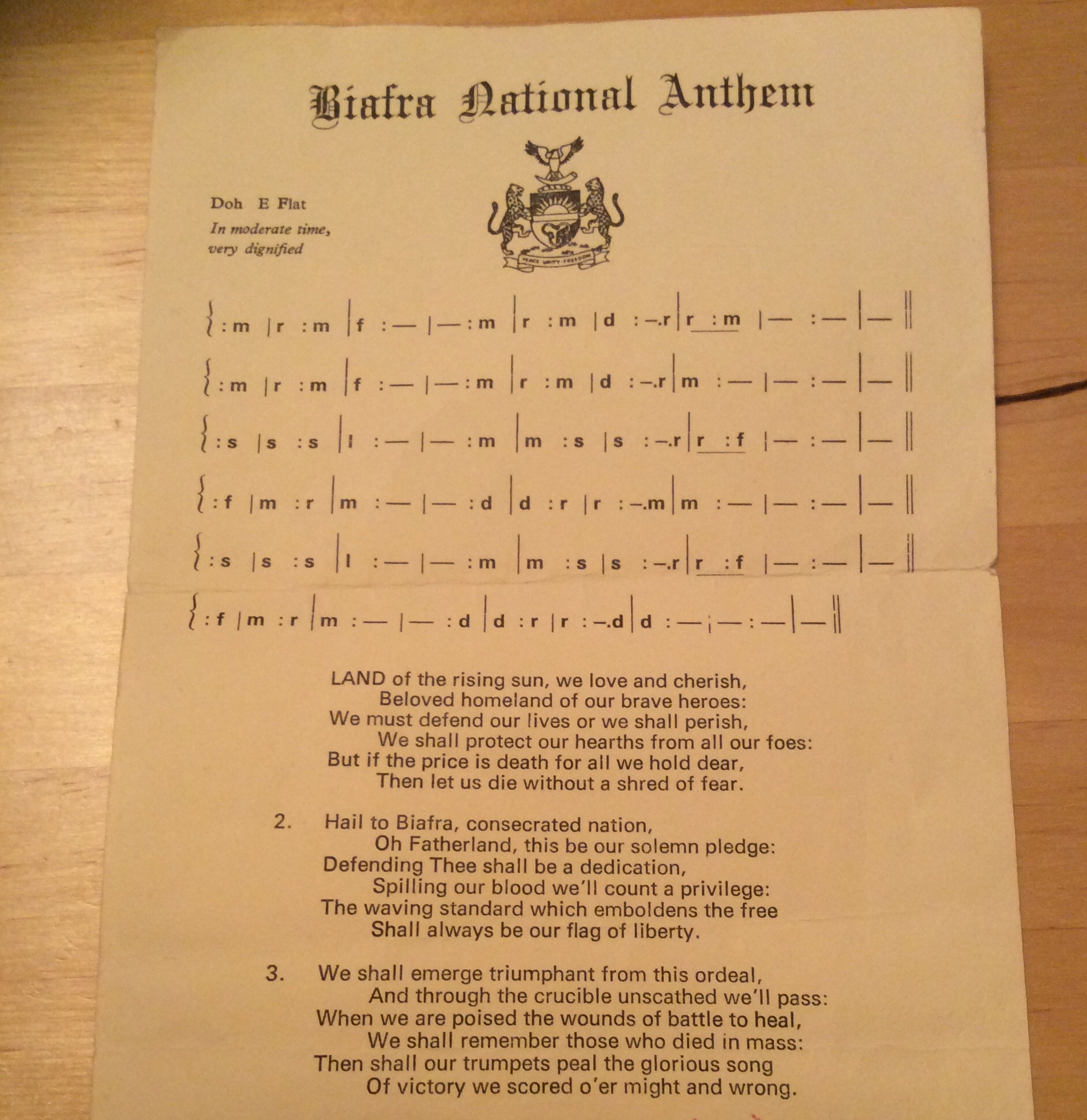 Ipob Western New York Usa Biafra Anthem Old Copy From 1968 Or So Ipob Biafra Mazinnamdikanu