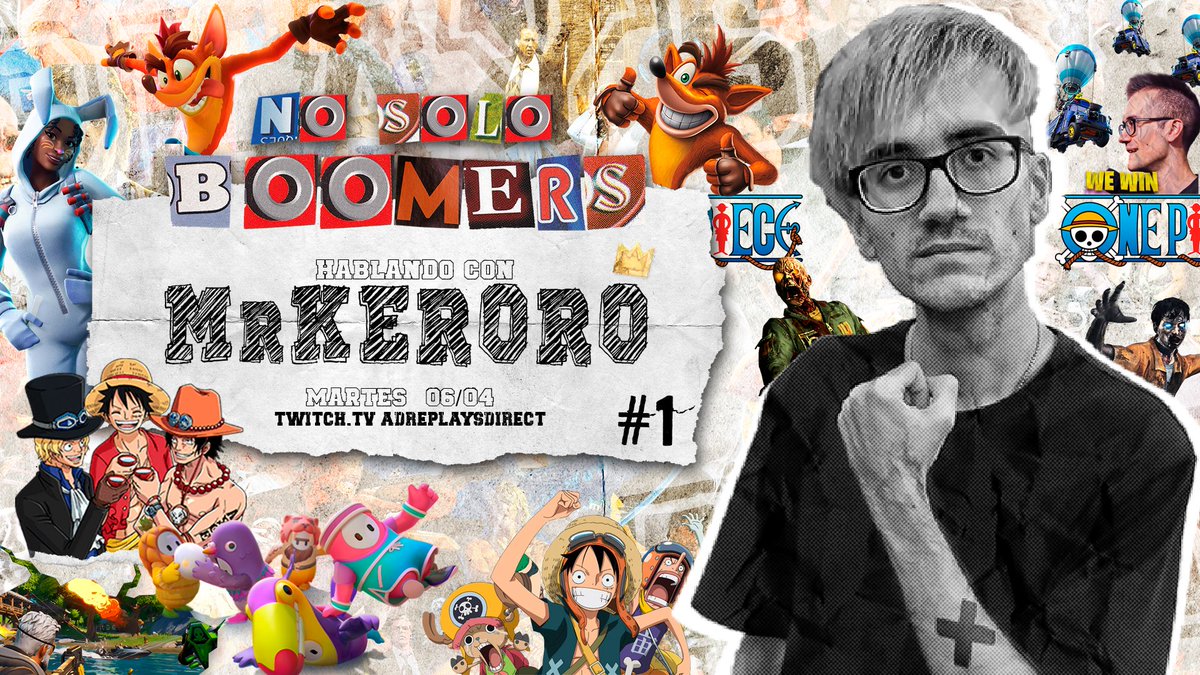 adreplays's tweet photo. Arrancamos 'No Solo Boomers'🔥. Un espacio para charlar con creadores de contenido y gente 2.0. 

#1✅Martes 06/04 viene a hablar con nosotros... el REY del parkour. Un otaku en potencia.@MrKeroro10 

Nos vemos a las 20:30 en https://t.co/6LUvXzMH2E https://t.co/U1Whac1FCk