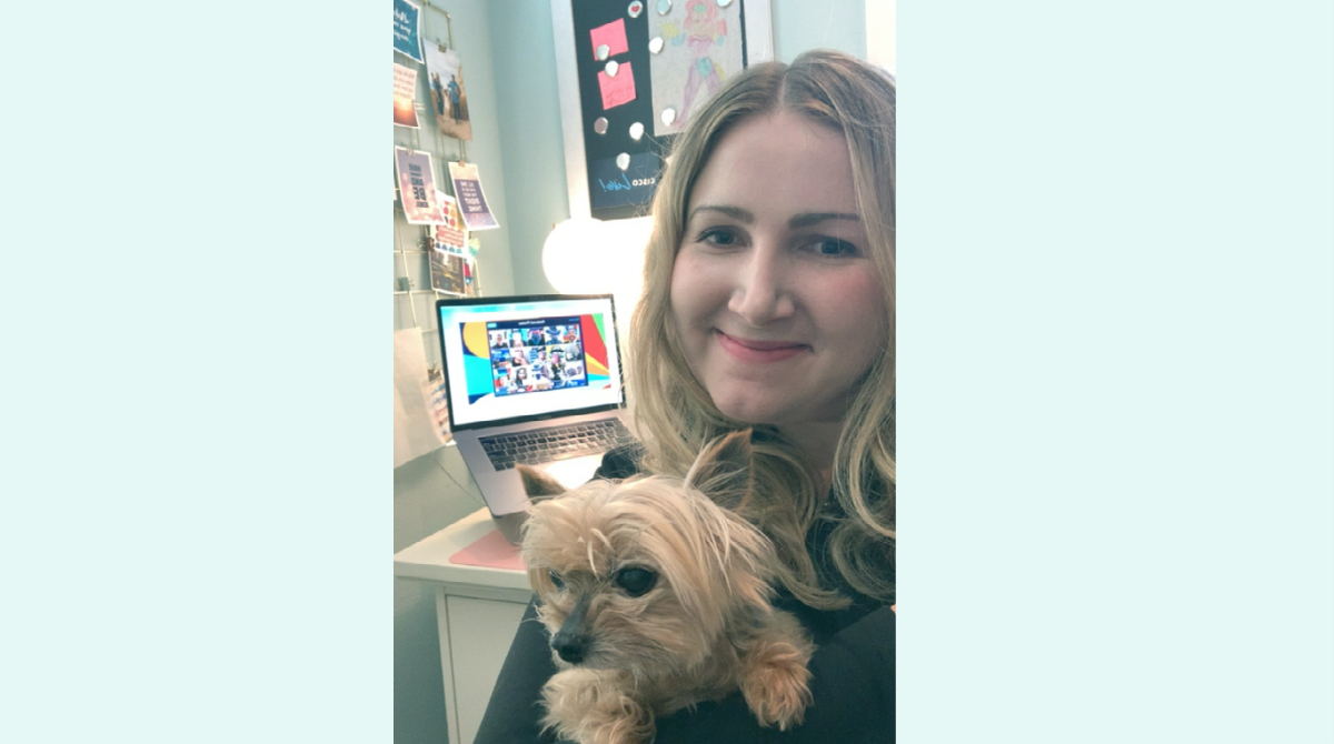curatedOC's tweet photo. Of course I must participate in the #dogsofCiscoLive fun! #CiscoLive #WFH #coworker #yorkie https://t.co/MDmj7SBflp