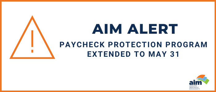AIMBusinessNews's tweet photo. BREAKING: Paycheck Protection Program Extended to May 31. President Biden signed an extension to the Paycheck Protection Program (PPP) created last year to assist small businesses to recover from the effects of the COVID-19 pandemic. #AIMalert #AIM #news #updates @AIMEngage https://t.co/8J3CHPE06o