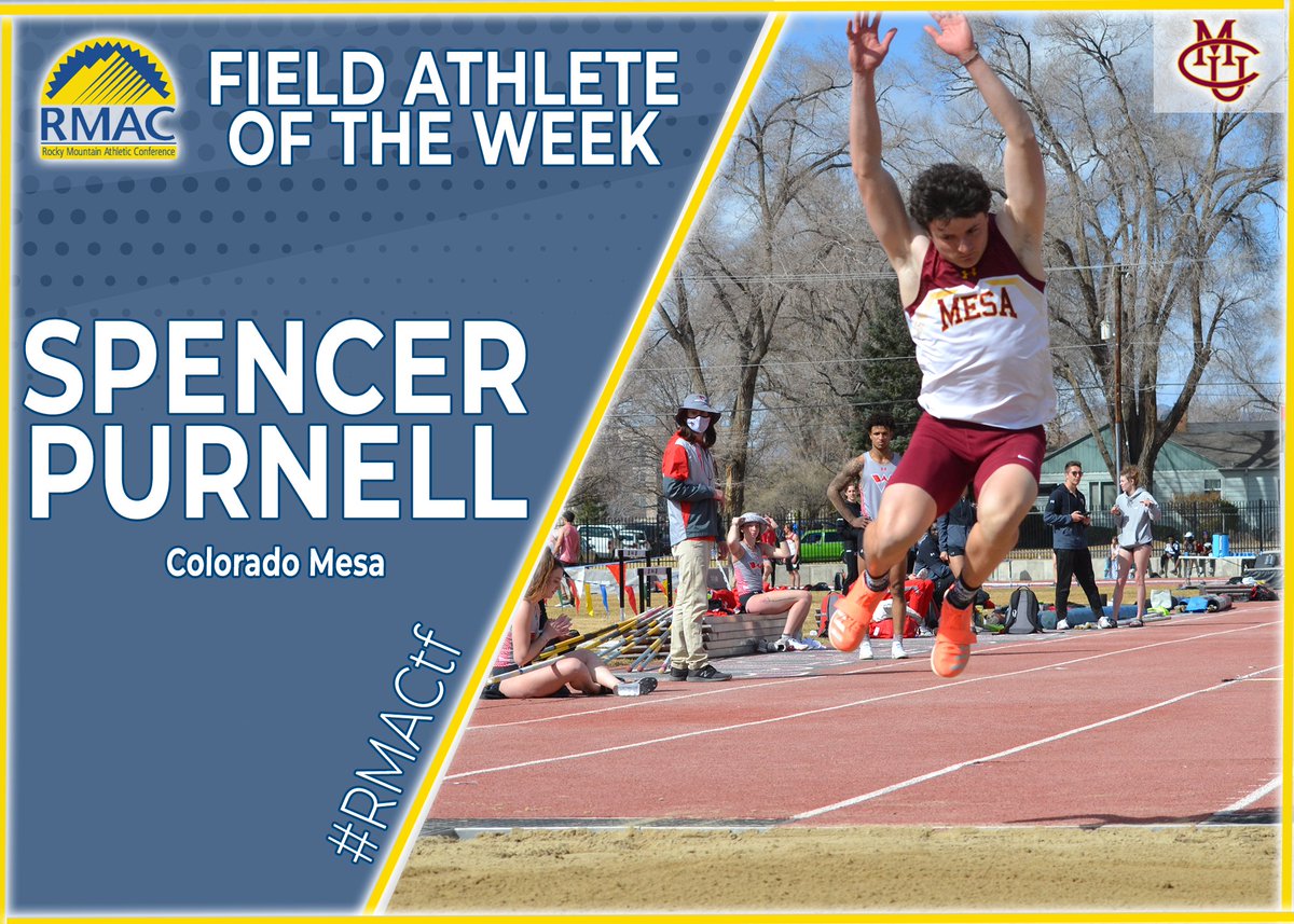Spencer Purnell from <a href="/CMUMavericks/">CMU Mavericks</a> is the #RMACtf Field Athlete of the Week after he crushed the school record and posted an NCAA provisional qualifying triple jump mark of 15.04 meters (49-4.25) at the Maverick Open. #EverythingElevated