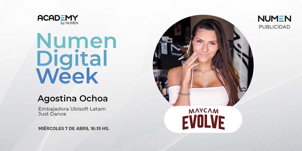 Academianumen's tweet photo. 📌 DÍA 3. ENTRETENIMIENTO DIGITAL
conocé a los speakers que van a ser parte del tercer día del Numen Digital Day.
Te esperamos el Miércoles 10 de abril a partir de las 15 horas.
@RadioDisneyLA , @maycamevolve y @simARGformula.
#NumenDigitalWeek #AcademiaNumen https://t.co/zKjGGpv7tX