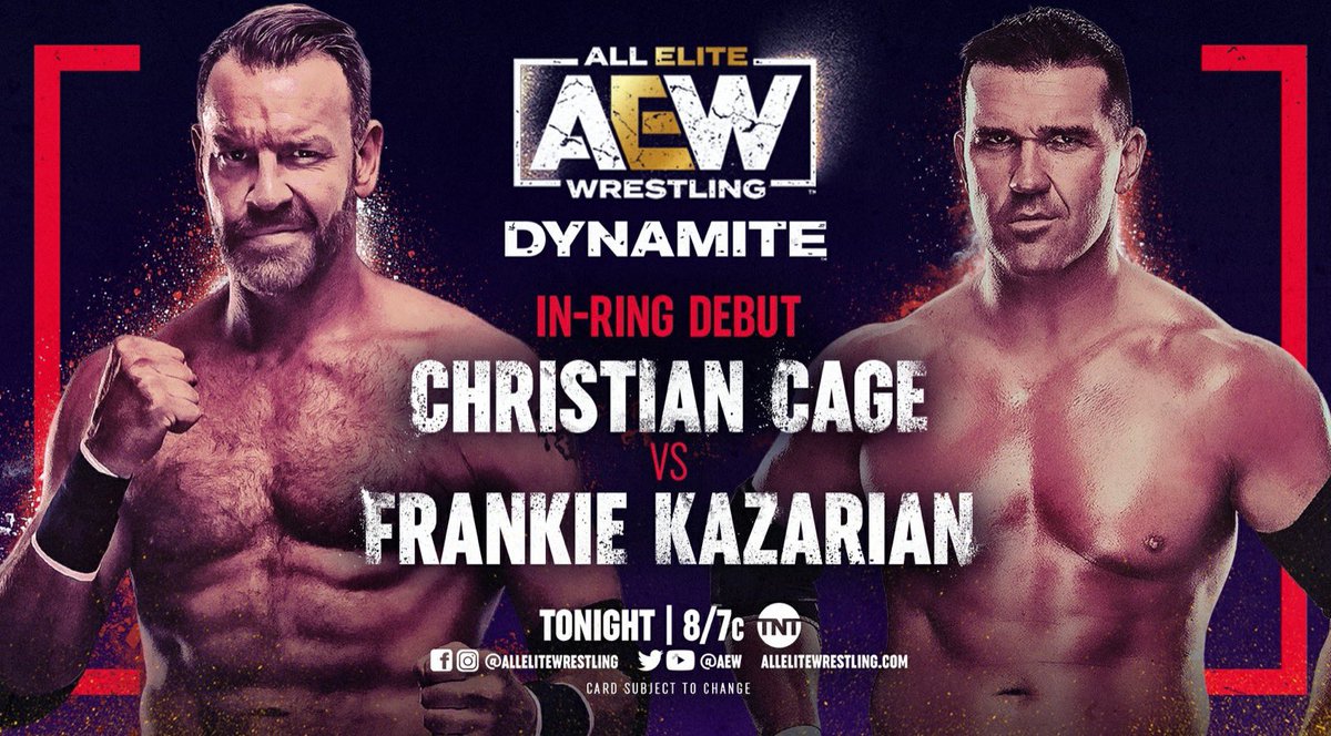 Christian4Peeps's tweet photo. My first singles match in 7 years.

I don’t believe in ring rust. 

No excuses. 

#AEWDynamite @tntdrama https://t.co/Z2prdwxusy