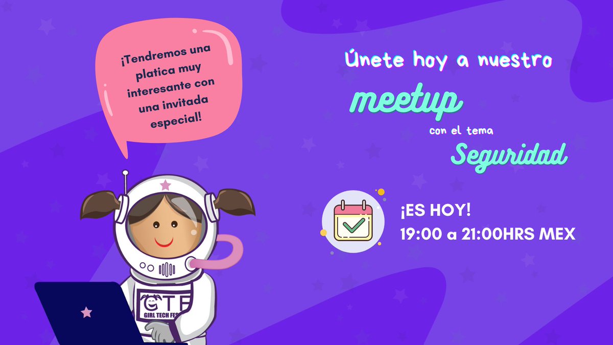 No te pierdas el meetup de este mes, Evelyn Hernández de <a href="/athenas_mf/">Athena's Mexican Force</a> nos hablará de cómo la información que compartimos en internet puede ser utilizada con diferentes objetivos, desde planear un ataque, hasta resolver un delito. Únete sin costo: bit.ly/3sbrNzy
