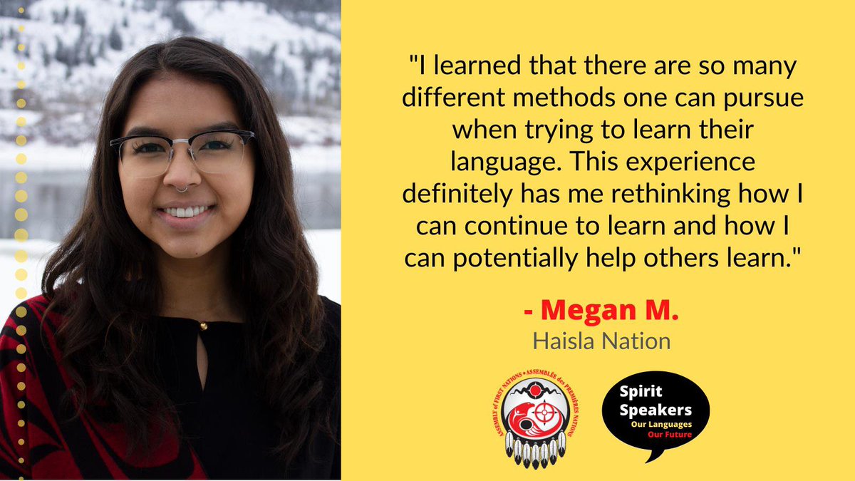 To help mark #NationalIndigenousLanguagesDay, listen to Megan M. of the Haisla #FirstNation who is working on revitalizing her language. Watch here: youtube.com/watch?v=4wxcVL…