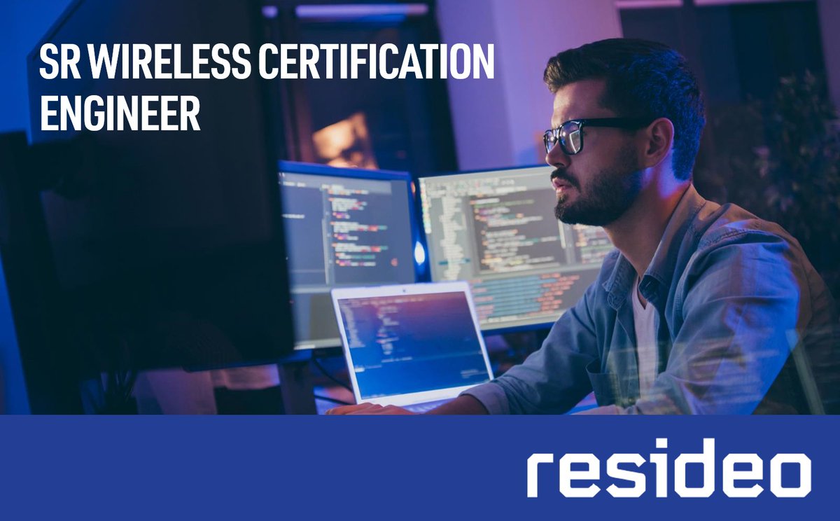 Resideo's tweet photo. We are looking to build our Wireless Certification team in support of RF and Wi-Fi testing standards with a savvy and knowledgeable Sr Wireless Certification Engineer!
Learn more: https://t.co/g5BvZnX3Um
#WirelessCertification #RFTesting #WeAreResideo #GoldenValleyMNJobs https://t.co/oh4a13mDG3