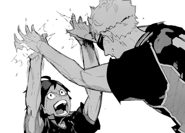 DAZEKAASHI's tweet photo. haikyuu characters responding to 
- but it’s you two having a chaotic relationship ˖⋆࿐໋

「 a thread 」 https://t.co/SYrNELEFtd