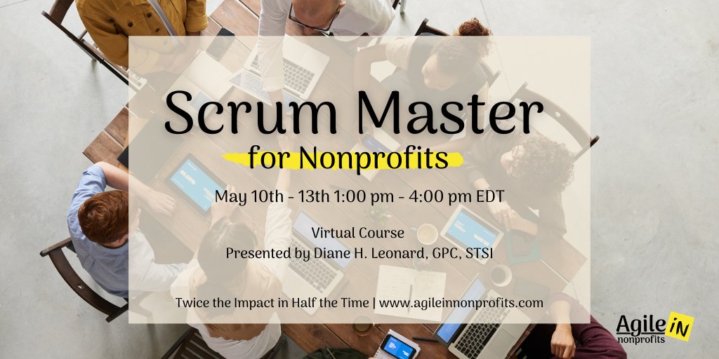InNonprofits's tweet photo. Join us for our upcoming Scrum Master for Nonprofits course on May 10th!
Let us show you how the Scrum framework will improve your team's practices and happiness while creating twice the impact in half the time.
https://t.co/5XZr4q2zOr
#ScrumMasterCredential #ScrumMasterCourse https://t.co/9XaK2WRiIQ