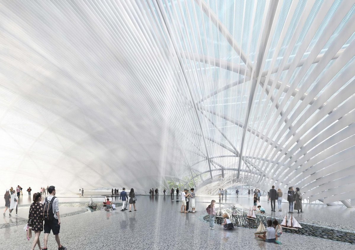 arquitect_viva's tweet image. SANAA (Sejima &amp;amp; Nishizawa), ganadores del concurso para construir el Museo Marítimo de Shenzhen. 
La propuesta, ‘The Cloud on the Ocean’, mezcla de transparencia, translucidez y opacidad se ha impuesto a otros 88 equipos procedentes de 20 paises.   
arquitecturaviva.com/obras/museo-ma…
