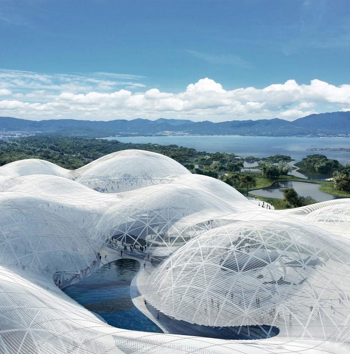 arquitect_viva's tweet image. SANAA (Sejima &amp;amp; Nishizawa), ganadores del concurso para construir el Museo Marítimo de Shenzhen. 
La propuesta, ‘The Cloud on the Ocean’, mezcla de transparencia, translucidez y opacidad se ha impuesto a otros 88 equipos procedentes de 20 paises.   
arquitecturaviva.com/obras/museo-ma…