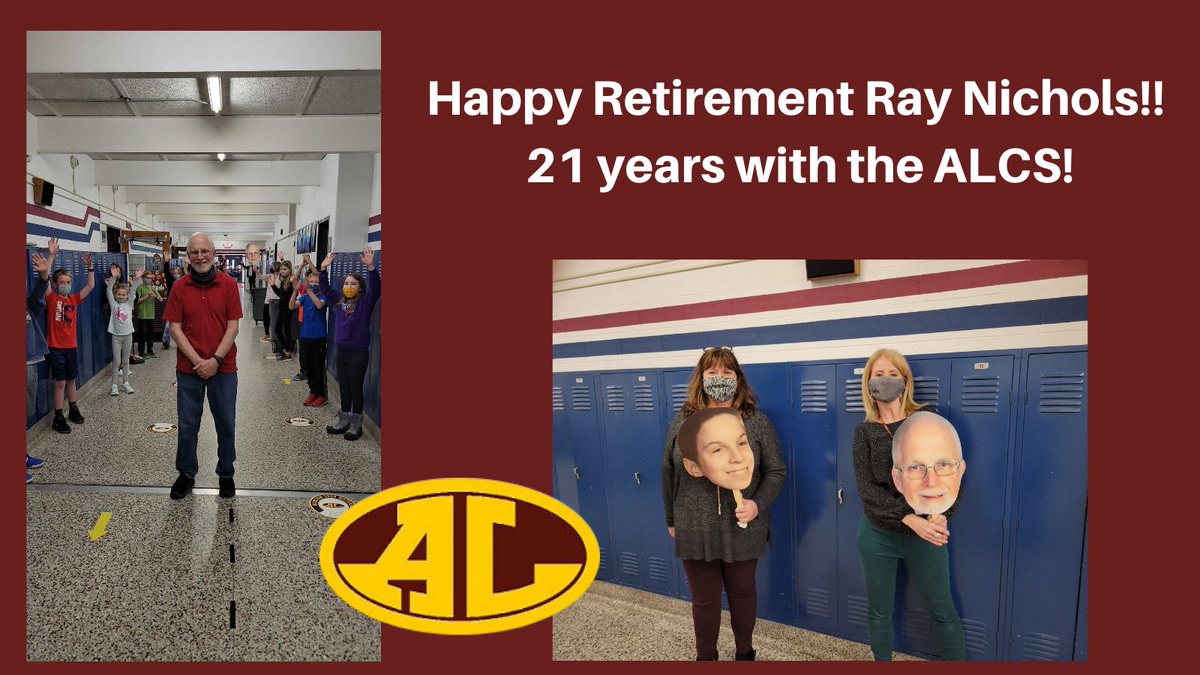 AvonLakeSchools's tweet photo. Beloved Redwood custodian, Ray Nichols, 70, is retiring. His last day is today. The students/ staff celebrated with a clap-out honoring Nichols as he left the building for the last time as a school employee. We wish you all the best! #ALexcellence @HolemanLindsey @SuperALCSD https://t.co/8pQRV0EEIv