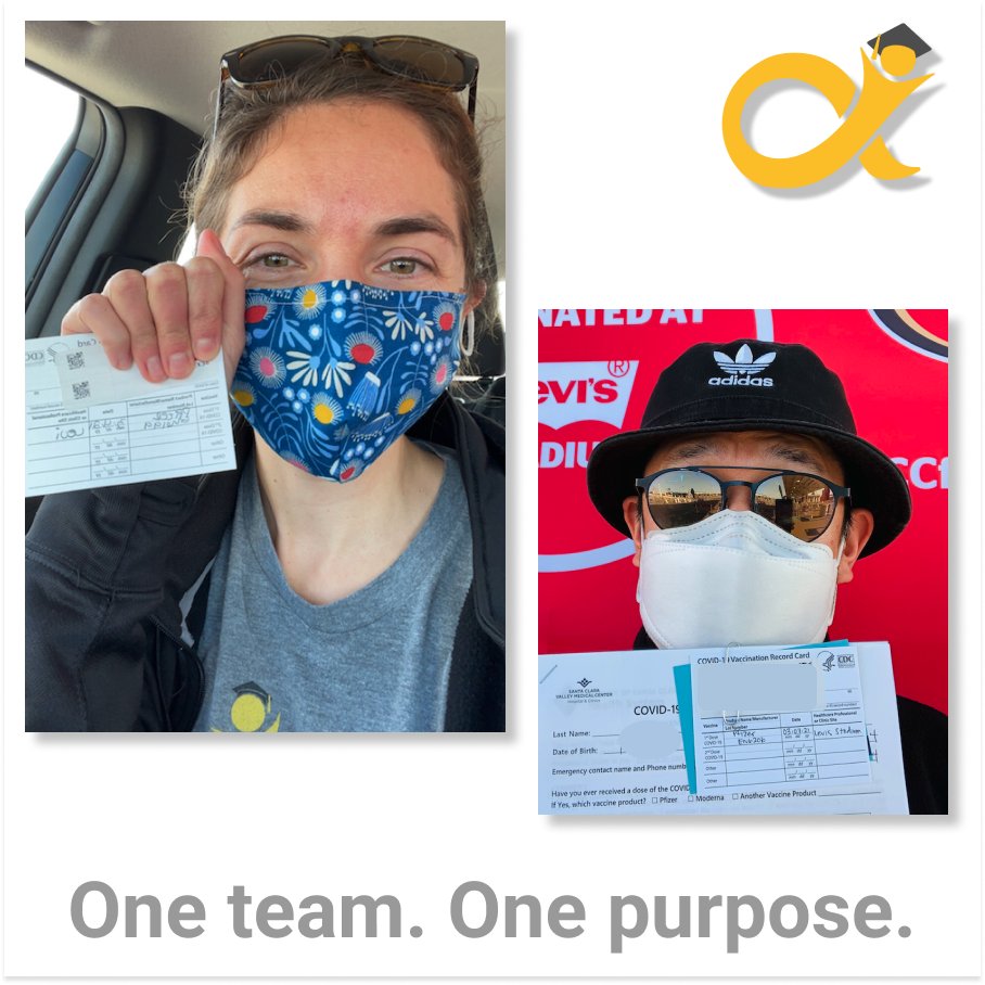 alphaschools's tweet photo. One Team. One Purpose.
Thank you to all staff for submitting their vaccination photos!
#onepurposeoneteam
#Alphapublicschools
#vaccinesforteachers https://t.co/FmJ9kLqMja
