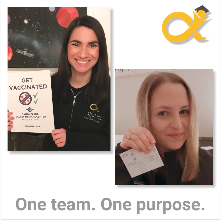 alphaschools's tweet photo. One Team. One Purpose.
Thank you to all staff for submitting their vaccination photos!
#onepurposeoneteam
#Alphapublicschools
#vaccinesforteachers https://t.co/FmJ9kLqMja