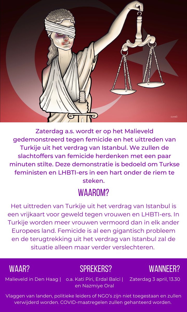 ShirinMusa's tweet image. 📢Kom aanstaande zaterdag naar de demonstratie tegen #femicide en het uittreden van #Turkije uit het #VerdragvanIstanbul. Turkse feministen en LHBTI-activisten verdienen alle steun van de wereld! Kom en steun hun strijd! Met oa @KatiPiri @ErdalBalci9 @NazmiyeOral Voor meer info⤵️