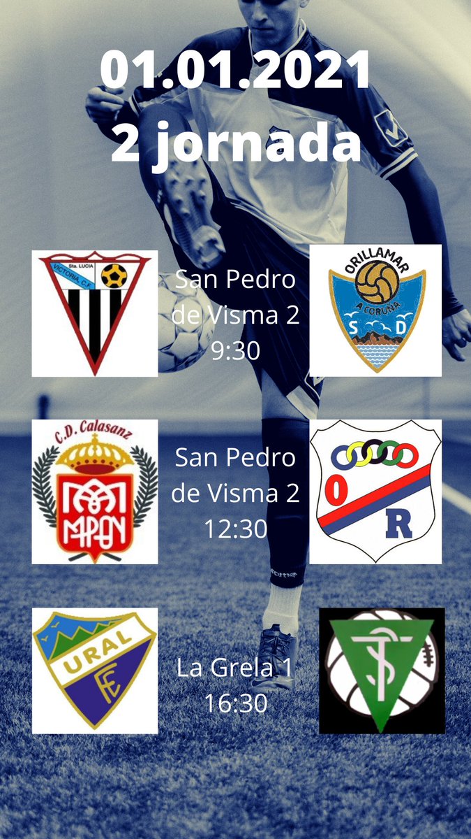 OrillamarSD's tweet photo. ¡Mañana tenemos cita en el campo de San Pedro de Visma número 2!

Nos recibe el @VictoriaCF1943 "B" para enfrentarnos en la segunda jornada de la LIGA GALLEGA, GRUPO NORTE - SUBGRUPO B

¡Forza Orilla! 

#ligagallega #gruponorte #coruñadeportiva #acoruña https://t.co/IoLrgxJyME