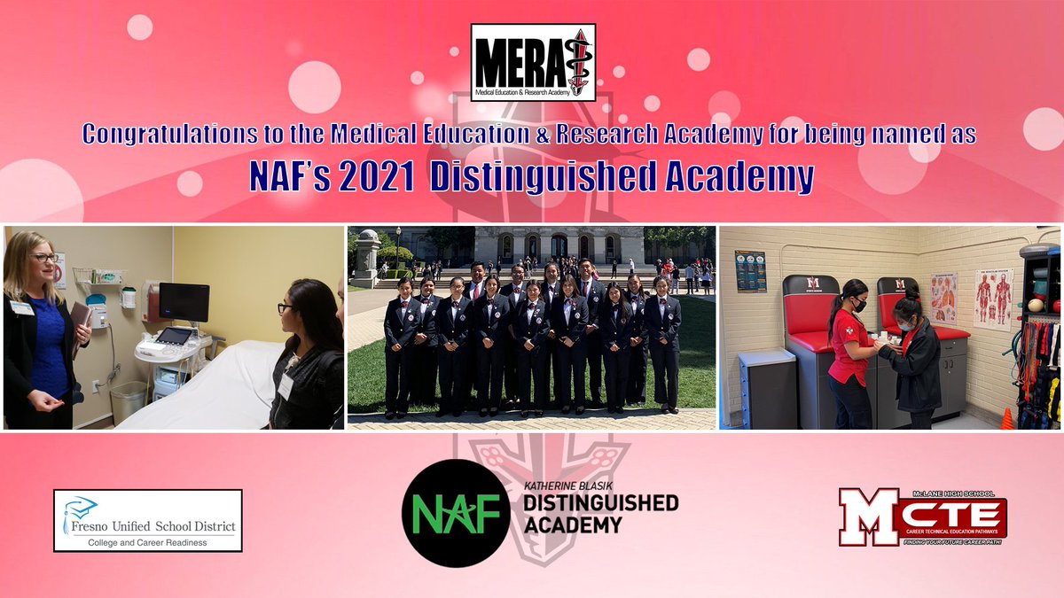 We are proud to announce that <a href="/mclanehigh/">McLane Highlanders</a> Medical Education &amp; Research Acacemy has been named as NAF's Distinguished Academy! <a href="/NAFCareerAcads/">NAF</a> #BeFutureReady