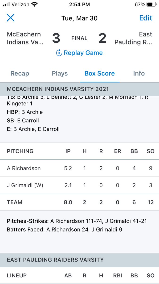 Rich3James's tweet photo. @EG_Baseball @MHSBSBL @McEachernSports https://t.co/yaYzf2hO8L