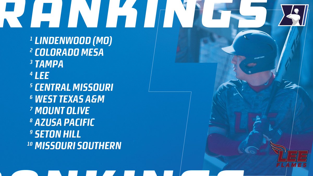There's been movement in this week's poll ⚾️🧢!

<a href="/NCBWA/">NCBWA</a> #D2BSB Poll:
1. Lindenwood (MO)
2. Colorado Mesa 
3. Tampa
4-25: b.link/0331D2BSB.