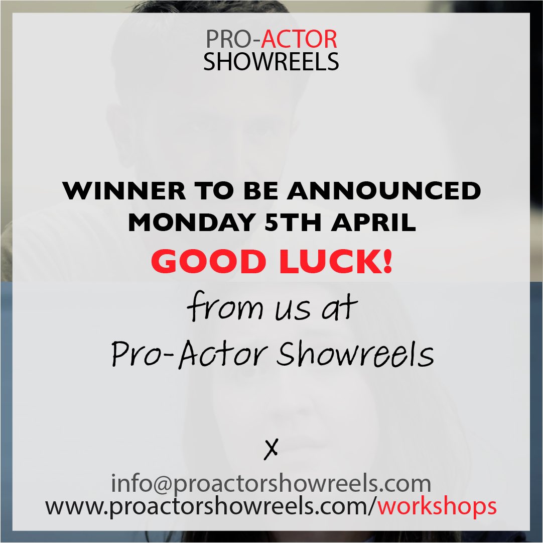🎥🎁 COMPETITION TIME! 🎥🎁 
Win a FREE spot at our May 2 day Screen Acting Workshop with 4K Showreel Footage!
.
FOLLOW this Account
LIKE this Post
RETWEET &amp; TAG a friend
.
Closes 4/4/21 &amp; Winner Announced 5/4/21. Entries: 18+
🎥✌🏻
#competition #freeshowreel #londonactor #acting