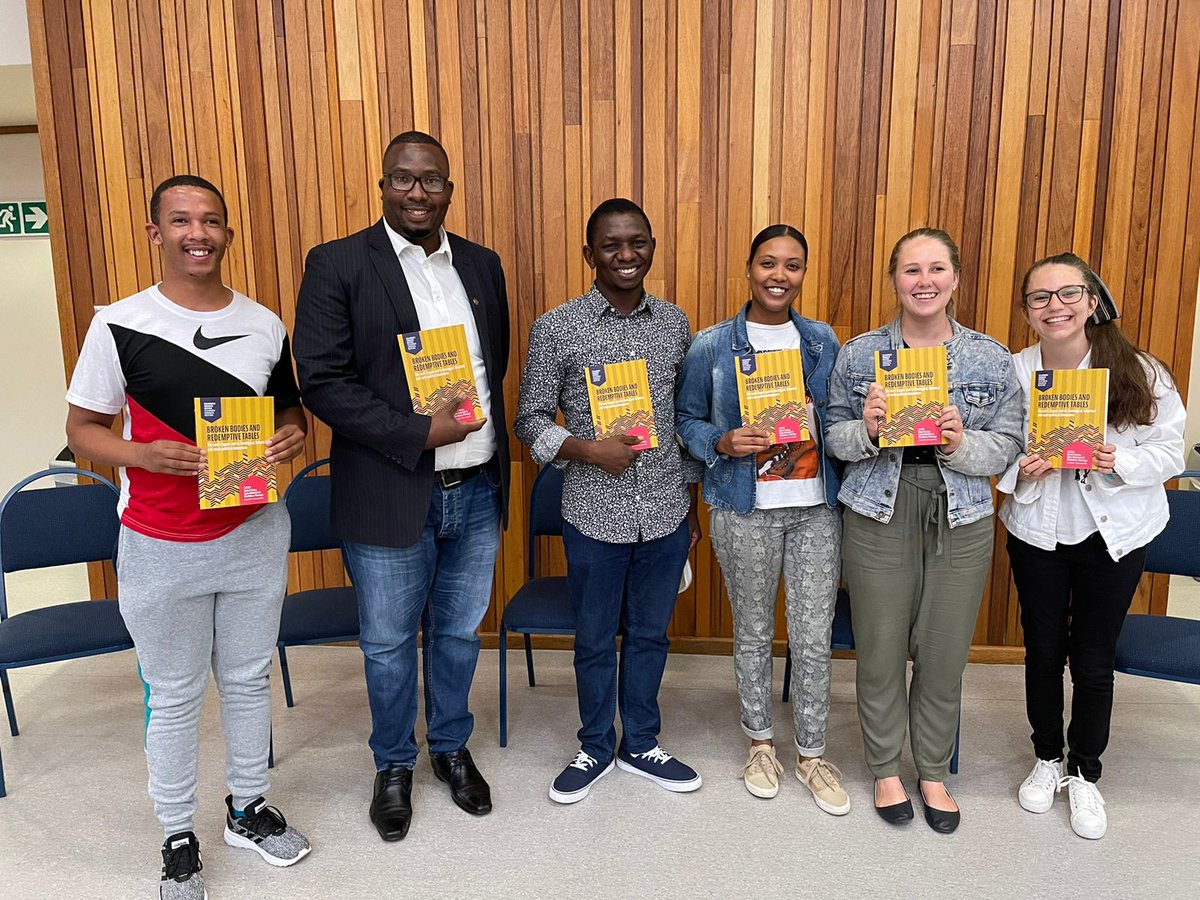SiphoMahokoto's tweet photo. Our book launch went very well today, what a blessed day. Thanks to the organizing team Ms. Marita Snyman, Mrs Bridget Leibbrandt, and Dr Marnus Havenga. Many thanks to Prof Dion Forster @digitaldion for the live streaming &amp; these beautiful pictures 👍🏽
#BrokenBodies @TheologyStel https://t.co/mUOLBK4bvj