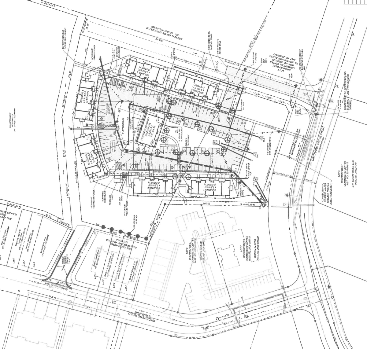 JeffStonehill's tweet photo. #Chambersburg has issued a permit to Conifer Realty to develop 6 three-story apartment buildings that will each accommodate 8 dwelling units for a total of 48 dwelling units at the intersection of Progress Rd and Orchard Dr.; there will also be a community club house building. https://t.co/Rtf5ZAwUyf