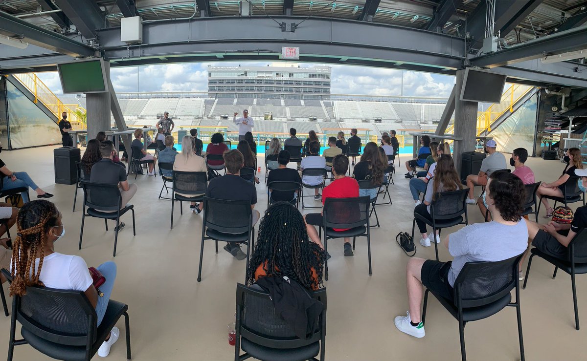 Great to have a group of our student leaders join me and <a href="/T_WILL4REAL/">Coach T-Will</a> for our town hall today! #ChargeOn