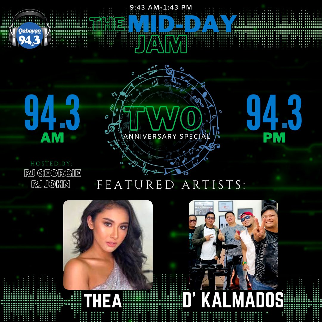 Qabayan943's tweet photo. She once lived in Qatar and was the first runner-up in the GMA-7 singing competition #TheClash Season 2 in 2019. Meanwhile, this upcoming Filipino band, also from Qatar, is starting to create a name for itself. Catch them both this Saturday on the #MiddayJam! https://t.co/1vH1BiOWRl